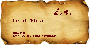 Loibl Adina névjegykártya